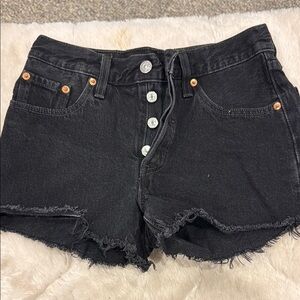 LEVI’s Black Denim Women's Shorts SIZE 24
